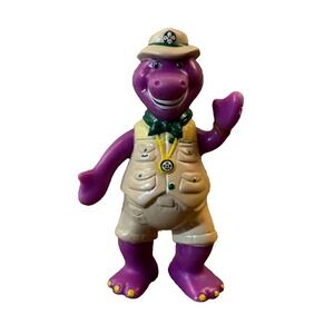 Vintage 1993 Lyons Group Barney Safari Explorer 4 Inch Figure Toy Dinosaur PBS